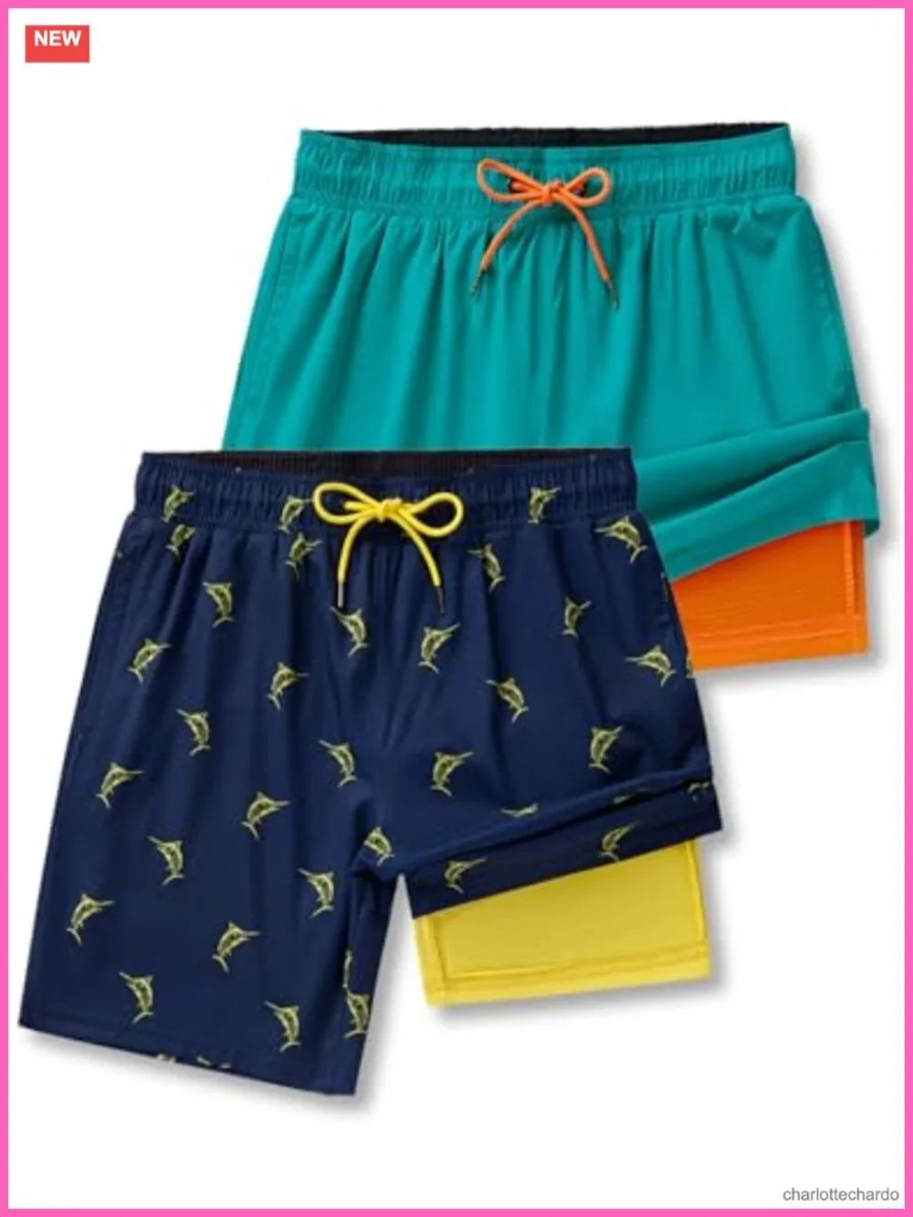 2-in-1 Men's Swim Trunks 7